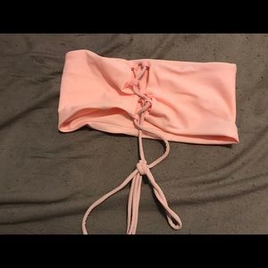 Pink Bandeau Bikini Top